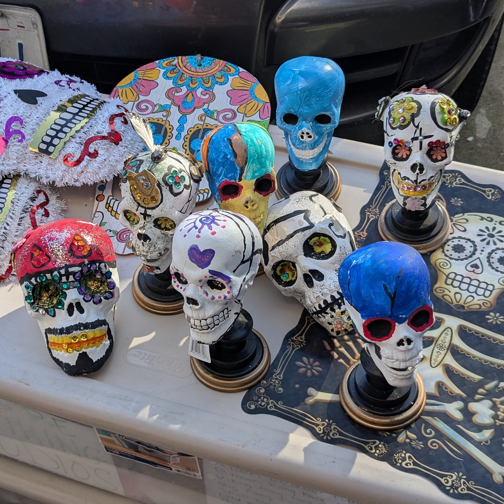 Colorful Day of the Dead Skull Decor Set